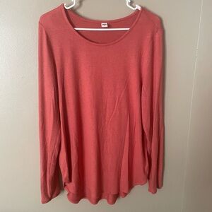 Old Navy Orange Long Sleeve Relaxed T-Shirt